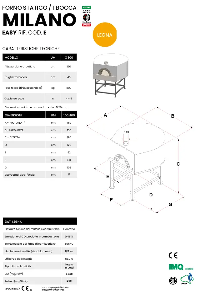 EL100 FORNO MAM EASY MILANO 
