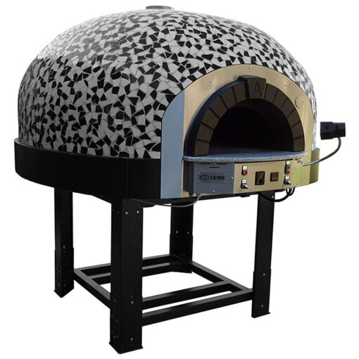 120 cm diametro forno pizza a gas piano fisso cupola mosaico G120K - immagine 6