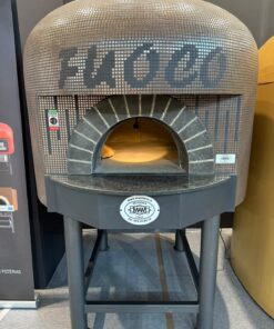 075 x 80 cm forno pizza a legna piano fisso finitura a spicchio