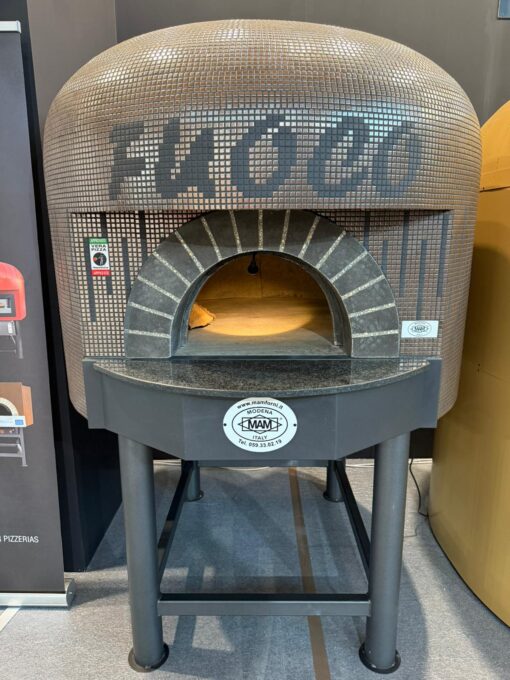 075 x 80 cm forno pizza a legna piano fisso finitura a spicchio